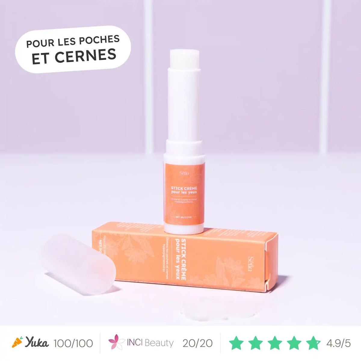 Stick crème au curcuma anti-cernes et anti-poches pour le contour des yeux – Sefia